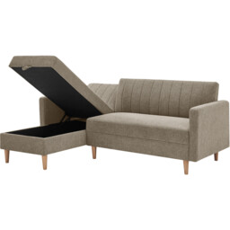 Lennox Corner Sofa Bed with Storage Grey - Size: 3 Seater - Wilko - thumbnail 4