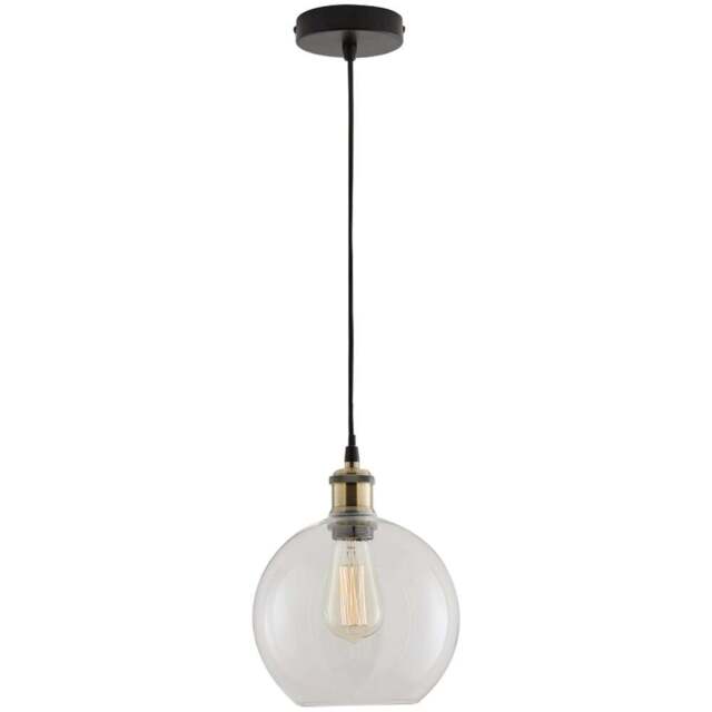 Kliving Antonio Clear Glass Pendant Light - Size: 20 x 20 x 20cm - Wilko - image 1
