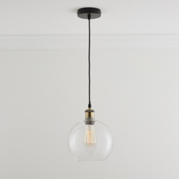 Kliving Antonio Clear Glass Pendant Light - Size: 20 x 20 x 20cm - Wilko - thumbnail 4