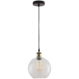 Kliving Antonio Clear Glass Pendant Light - Size: 20 x 20 x 20cm - Wilko