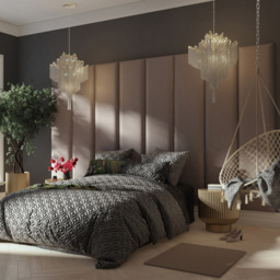 Aspire Furniture Llewelyn-Bowen Luxury Grey Saxon Twill Wall Mounted Headboard 45cm - Size: Single Pack - Aspire Beds - Wilko - thumbnail 4