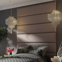 Aspire Furniture Llewelyn-Bowen Luxury Grey Saxon Twill Wall Mounted Headboard 45cm - Size: Single Pack - Aspire Beds - Wilko