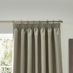 furn. Dawn Natural Blackout Pencil Pleat Curtains 229 x 229cm - Size: W 229 x D 229cm - Brown - Wilko - thumbnail 3