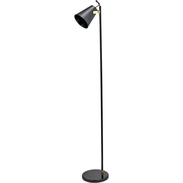 Pacific Lifestyle Theia Black and Brushed Brass Floor Lamp - Wilko - image 1