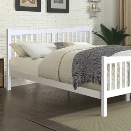 Brooklyn Double White Solid Wooden Country Bed Frame - Wilko - thumbnail 3