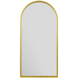 MirrorOutlet The Arcus Gold Framed Arched Leaner and Wall Garden Mirror 140 x 70cm - Size: 140 x 70 x 3cm - Wilko - thumbnail 1