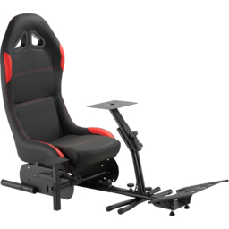 TTAP Nurburg Black and Red Faux Leather Racing Gaming Chair - Size: 99.5 x 157.5 x 70cm - Wilko - thumbnail 3