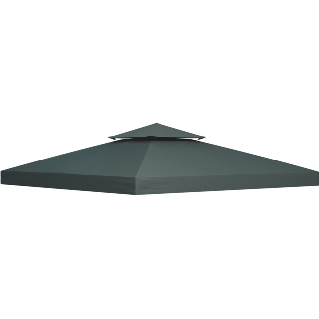 Outsunny 3 x 3m Charcoal Grey 2 Tier Gazebo Top Cover Replacement Canopy - Wilko - image 1