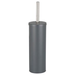 Grey Powder Coated Toilet Brush Holder - Wilko
