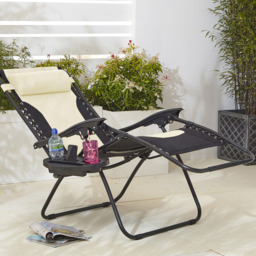 Neo Set of 2 XL Cream Zero Gravity Sun Loungers - Size: 1 Seater - Wilko - thumbnail 6