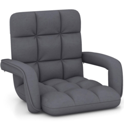 Costway Grey 6 Position Adjustable Floor Gaming Chair - Size: 60 x 64 x 54cm - Wilko - thumbnail 3