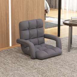 Costway Grey 6 Position Adjustable Floor Gaming Chair - Size: 60 x 64 x 54cm - Wilko - thumbnail 4