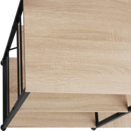 tectake Crawley 6 Shelf Light Wood Oak Shelving Unit - Brown - Wilko - thumbnail 7