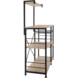 tectake Crawley 6 Shelf Light Wood Oak Shelving Unit - Brown - Wilko - thumbnail 6