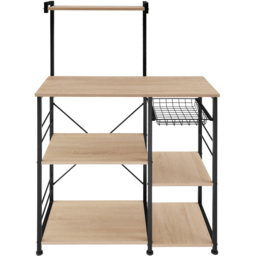tectake Crawley 6 Shelf Light Wood Oak Shelving Unit - Brown - Wilko - thumbnail 5