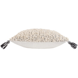 Hoem Cambre Mono Boucle Tasselled Cushion - Size: 50 x 50cm - Multi - Wilko - thumbnail 5