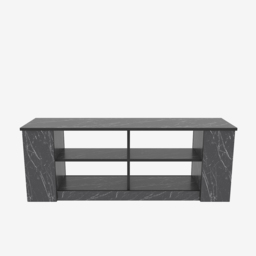 Decorotika Space 8 Shelf Black Marble Effect TV Unit - Size: 51.8 x 140 x 35cm - Multi - Wilko - thumbnail 3