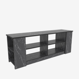 Decorotika Space 8 Shelf Black Marble Effect TV Unit - Size: 51.8 x 140 x 35cm - Multi - Wilko - thumbnail 4