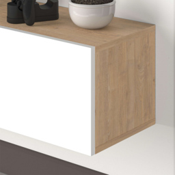 Decortie Francy Oak and White TV Stand with Storage Cabinet - Multi - Wilko - thumbnail 4