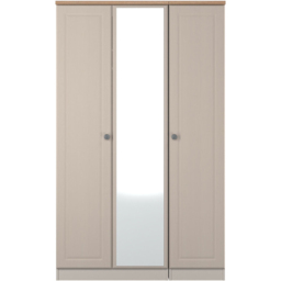 Crowndale Norfolk 3 Door Kashmir Ash and Bardolino Oak Mirror Wardrobe Ready Assembled - Kashmir Ash & Bardolino Oak - Wilko - thumbnail 3