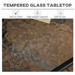 Outsunny 2 Seater Square Garden Dining Table with Umbrella Hole - Size: 76 x 76 x 72cm - Black - Wilko - thumbnail 6