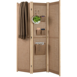 Costway 3 Panel Natural Room Divider with Storage Bags - Size: 170 x 2 x 120cm - n/a - Wilko - thumbnail 1