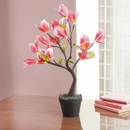 Avilo Warm White LED Pink Lily Tree Lamp - Size: 56 x 39 x 39cm - Wilko - thumbnail 4