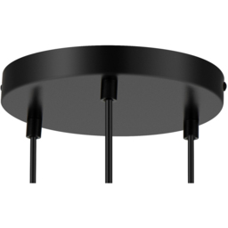 Cosylyte Kingston 3 Light Clear Ribbed Glass Cluster Pendant Light - Size: 36 x 34 x 22cm - Black - Wilko - thumbnail 7
