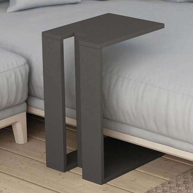 Decortie Muju Anthracite C Shape Side Table - Size: 57 x 30 x 40cm - Black - Wilko - image 1