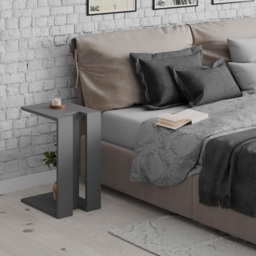 Decortie Muju Anthracite C Shape Side Table - Size: 57 x 30 x 40cm - Black - Wilko - thumbnail 4