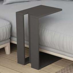 Decortie Muju Anthracite C Shape Side Table - Size: 57 x 30 x 40cm - Black - Wilko - thumbnail 1