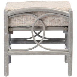 Desser Furniture Madrid Grey Natural Rattan Farrow Footstool - Size: 48 x 64 x 47cm - Wilko - thumbnail 5
