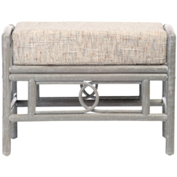 Desser Furniture Madrid Grey Natural Rattan Farrow Footstool - Size: 48 x 64 x 47cm - Wilko - thumbnail 4