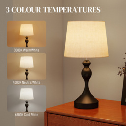 Portland Black LED Table Lamp with USB Ports 2 Pack - Size: 54 x 28 x 28cm - Wilko - thumbnail 6