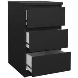 Florence 3 Drawer Matt Black Bedside Table - Furniture to Go - Wilko - thumbnail 5