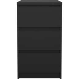 Florence 3 Drawer Matt Black Bedside Table - Furniture to Go - Wilko - thumbnail 4