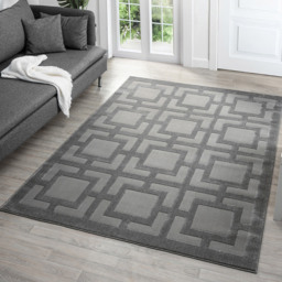 Desire Rugs Vellure Grey Metallic Sheen Maze Design Rug 60 x 220cm - Size: 220 x 60 x 1.1cm - Wilko - thumbnail 6