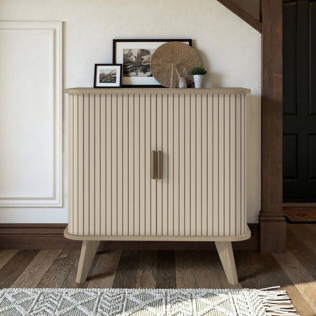 Mateo Sliding Door Sideboard Cream - Wilko - image 1