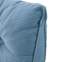 Living and Home Blue Corduroy Wedge Headboard Pillow with Side Pocket 180 x 50cm - Size: 50 x 180 x 20cm - Wilko - thumbnail 5