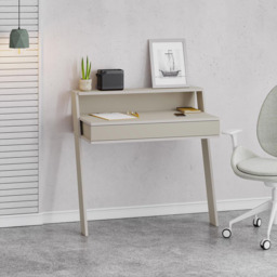 FWStyle Cowork Single Drawer Single Shelf Sandstone Wall Mounted Desk - Size: 91 x 94 x 50cm - Cream - Wilko - thumbnail 6