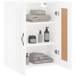 vidaXL 2 Door White Wall Mounted Cabinet - Size: 90 x 69.5 x 34cm - Wilko - thumbnail 6
