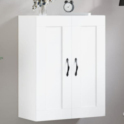 vidaXL 2 Door White Wall Mounted Cabinet - Size: 90 x 69.5 x 34cm - Wilko
