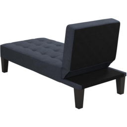 Dorel Adalynn Blue Linen Chaise Lounger - Size: 80 x 73 x 163cm - Wilko - thumbnail 7