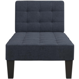 Dorel Adalynn Blue Linen Chaise Lounger - Size: 80 x 73 x 163cm - Wilko - thumbnail 4
