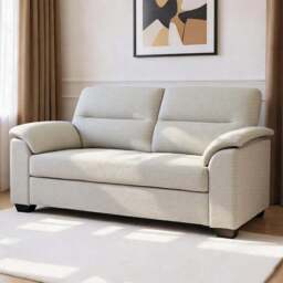 HGD Tivoli 2 Seater Oatmeal Woven Boucle Pull-Out Sofa Bed - Wilko