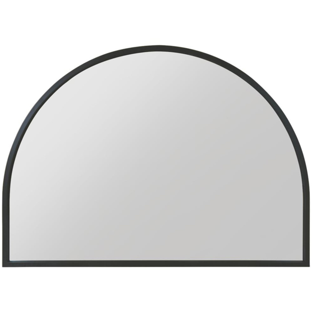 MirrorOutlet The Arcus Black Framed Arched Garden Wall Mirror 125 x 90cm - Size: 125 x 90 x 3cm - Wilko - image 1