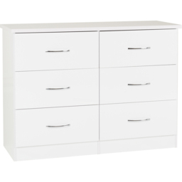 Seconique Nevada 6 Drawer White Chest of Drawers - Wilko - thumbnail 7