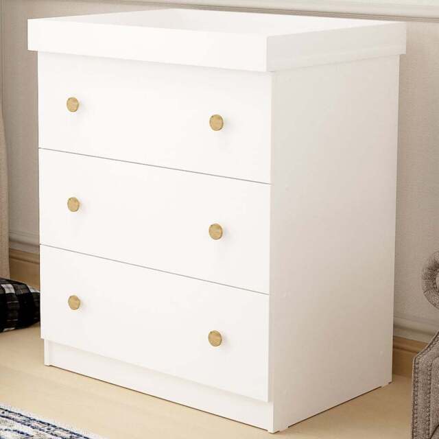 Shefa 888 3 Drawer White Kids Changing Dresser - Size: 92 x 80 x 50cm - Wilko - image 1