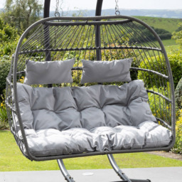 Artemis Home Haversham 2 Seater Light Grey Swing Chair - Wilko - thumbnail 3