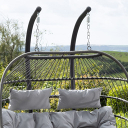 Artemis Home Haversham 2 Seater Light Grey Swing Chair - Wilko - thumbnail 4